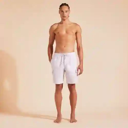 صورة Erkek Baie Keten Bermuda