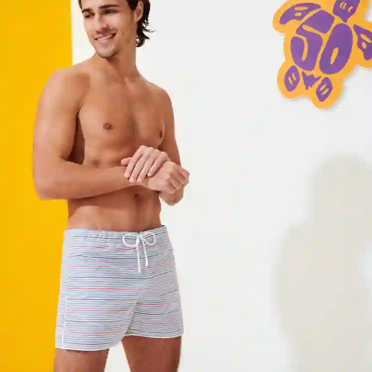 صورة Erkek Vintage 1971 Rayures Seersucker Maurice Mayo