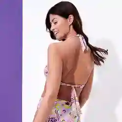 صورة Kadın Rainbow Flowers Like Bikini Üstü