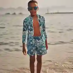 صورة Erkek Çocuk Tahiti Flowers Jirise Mayo