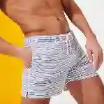 صورة Erkek Vintage 1971 Rayures Seersucker Maurice Mayo