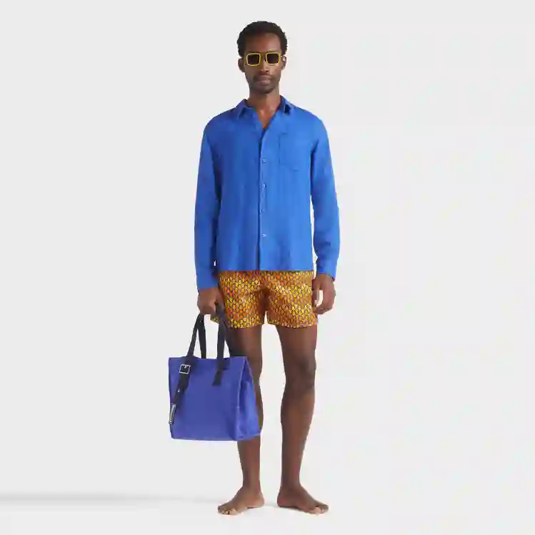 صورة Erkek Caroubis Keten Gömlek