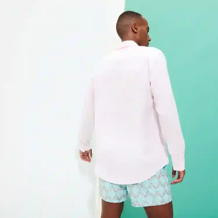 صورة Erkek Caroon Keten Gömlek