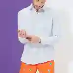 صورة Erkek Caroon Keten Gömlek