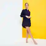 صورة Kadın Fragance Keten Gömlek