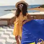 صورة Kız Çocuk Turtle Vichy Ganache Elbise