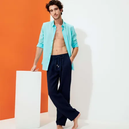 صورة Erkek Pacha Keten Pantolon