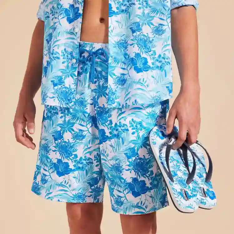 صورة Erkek Tahiti Flowers Copp Terlik