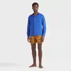 صورة Erkek Caroubis Keten Gömlek