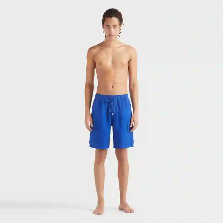 صورة Erkek Baie Keten Bermuda