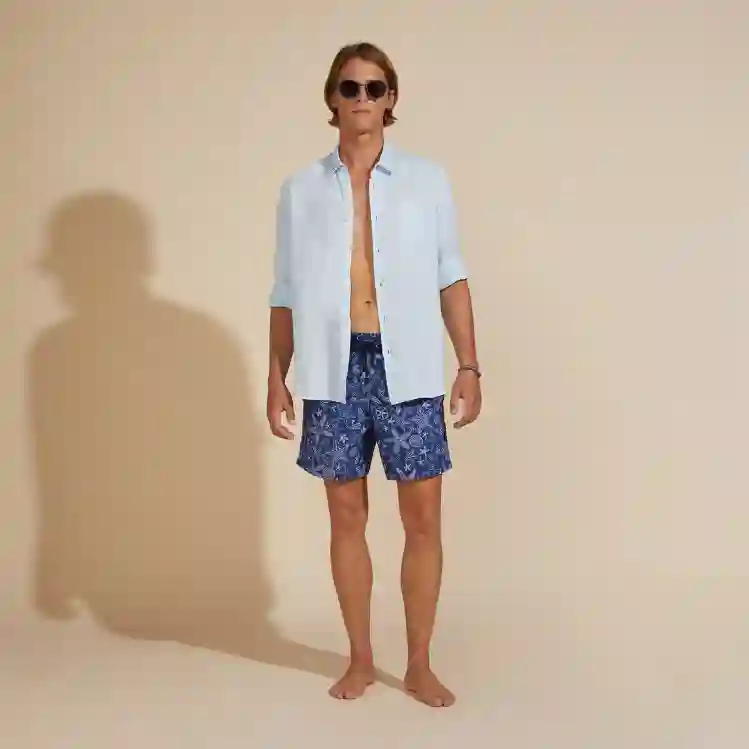 صورة Erkek Caroon Keten Gömlek