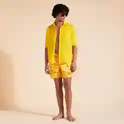 صورة Erkek Caroubis Keten Gömlek