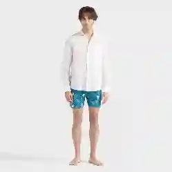 صورة Erkek Caroubis Pamuk-Keten Gömlek