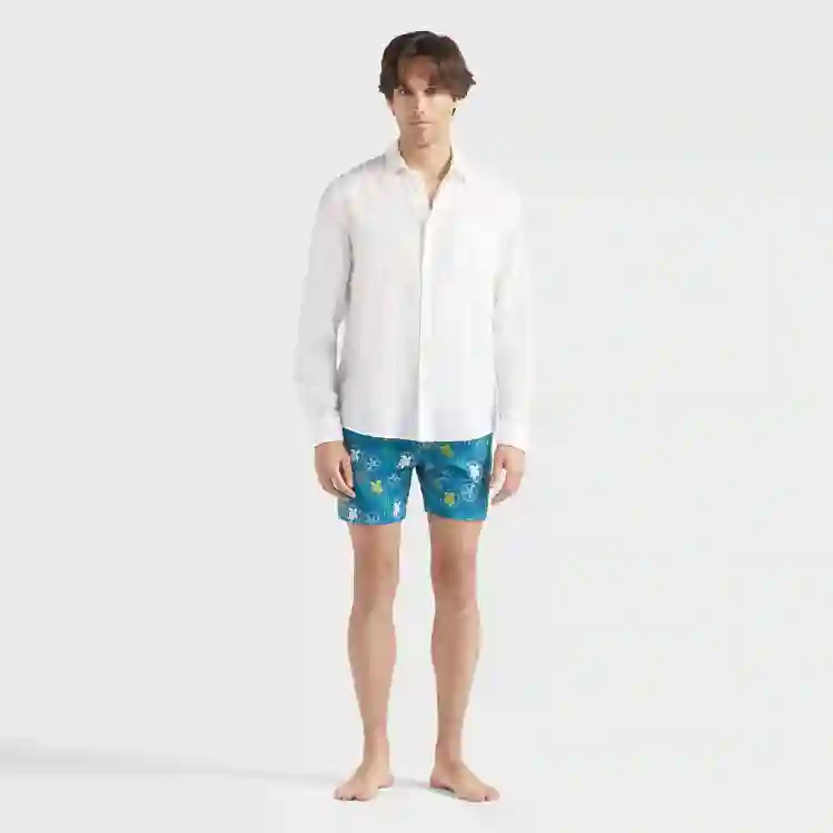 صورة Erkek Caroubis Pamuk-Keten Gömlek