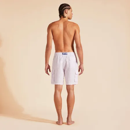 صورة Erkek Baie Keten Bermuda