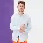 صورة Erkek Caroubis Keten Gömlek