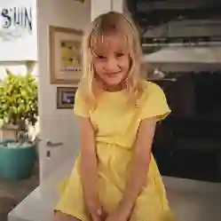 صورة Kız Çocuk Golden Havlu Elbise