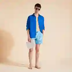 صورة Erkek Caroubis Keten Gömlek