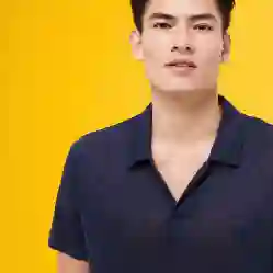 صورة Erkek Pyramid Keten Polo