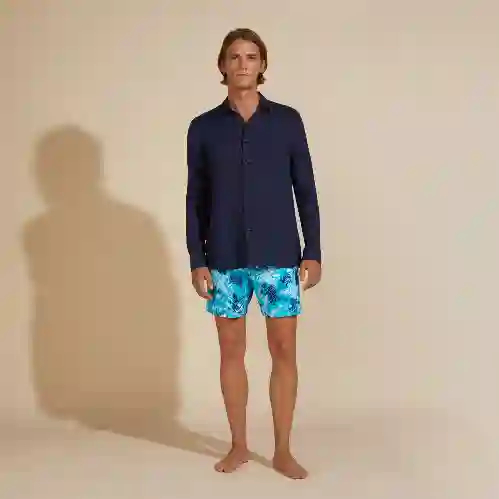 صورة Erkek Caroon Keten Gömlek