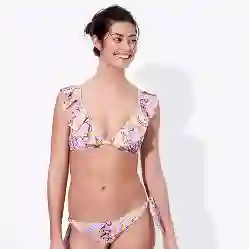 صورة Kadın Rainbow Flowers Lizzy Bikini Üstü