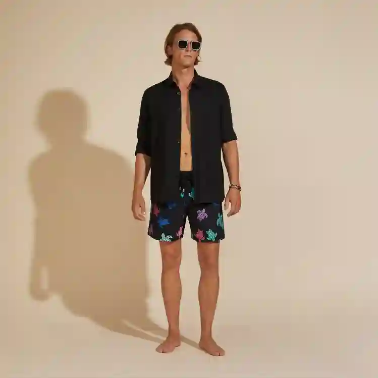 صورة Erkek Caroubis Keten Gömlek