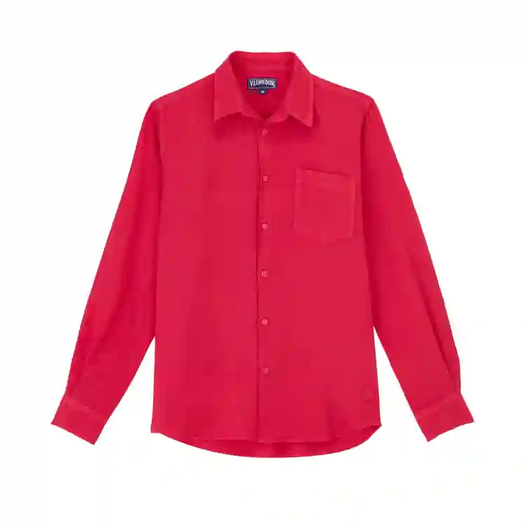 صورة Erkek Caroubis Keten Gömlek