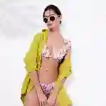 صورة Kadın Rainbow Flowers Lizzy Bikini Üstü