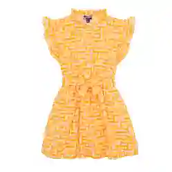 صورة Kız Çocuk Turtle Vichy Ganache Elbise