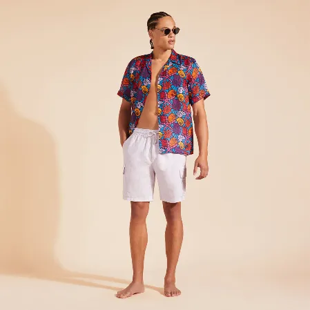 صورة Erkek Baie Keten Bermuda