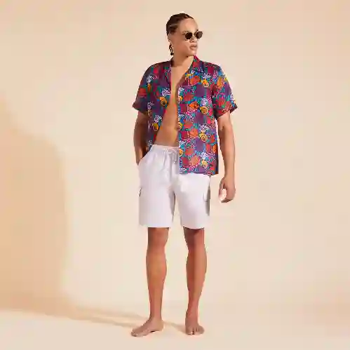 صورة Erkek Baie Keten Bermuda