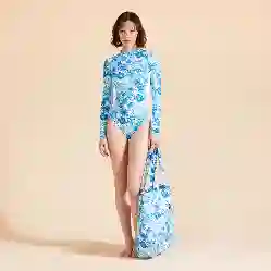 صورة Kadın Tahiti Flowers Lexya UV Korumalı Tişört