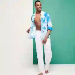 صورة Erkek Pacha Keten Pantolon