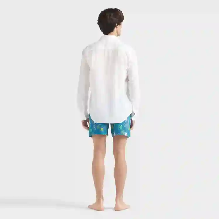 صورة Erkek Caroubis Pamuk-Keten Gömlek