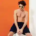 صورة Erkek Baie Keten Bermuda