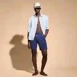 صورة Erkek Baoon Keten Bermuda