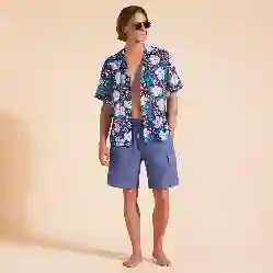 صورة Erkek Baie Keten Bermuda