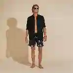 Resim Erkek Caroon Keten Gömlek